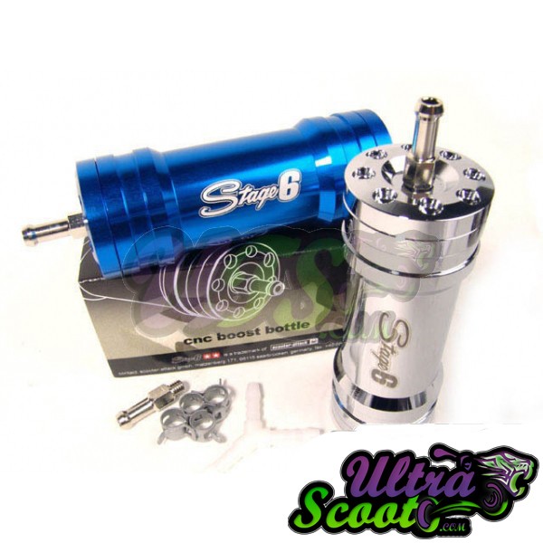 Boost bottle Stage6, blue anodised, incl. mounting material